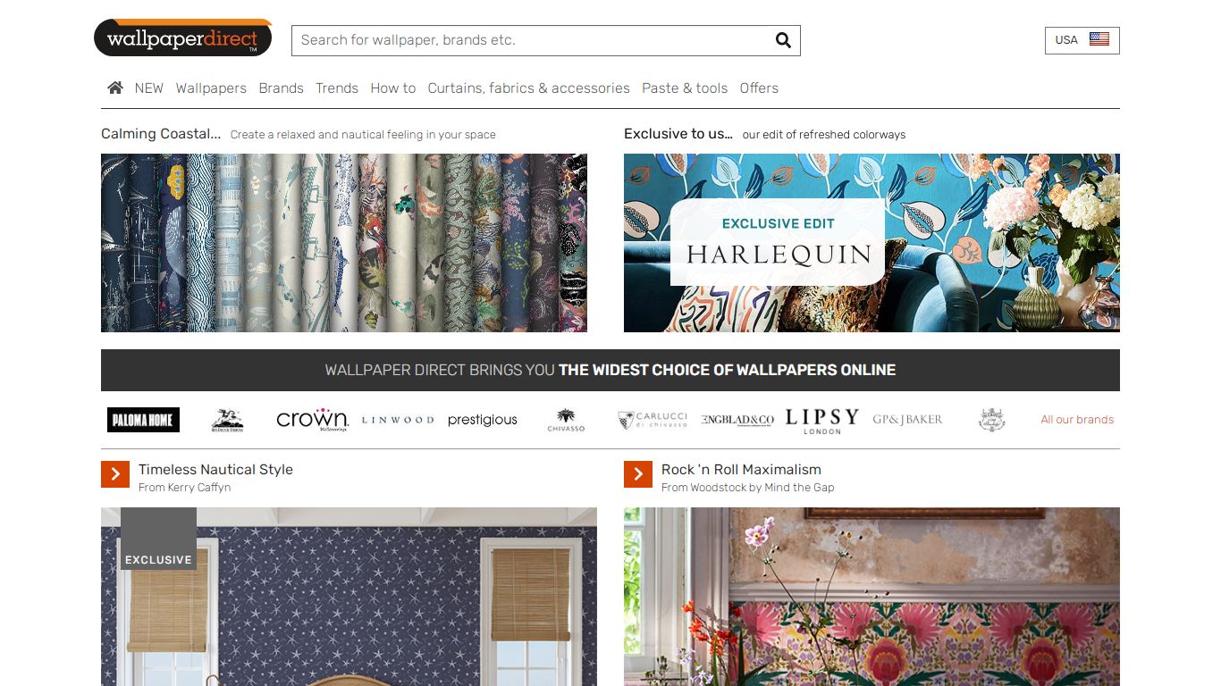 Wallpaper and fabric online : Wallpaper Direct USA